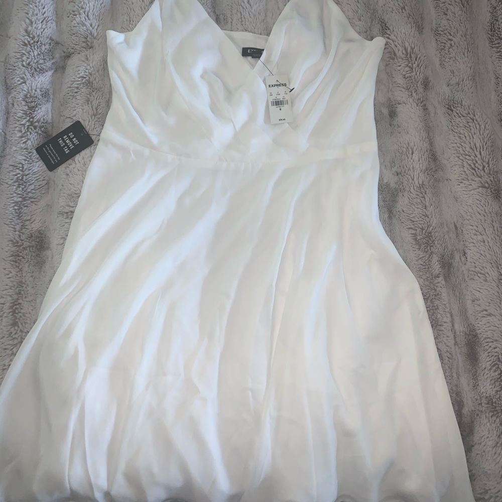 EXPRESS Beautiful spaghetti-strapped white dress!